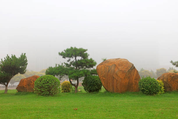Rockery landscape in a park, North China