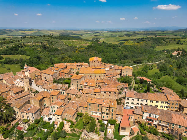 istock Montisi from drone, Tuscan medieval town 2021772027