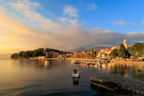 Croatian town golden hour