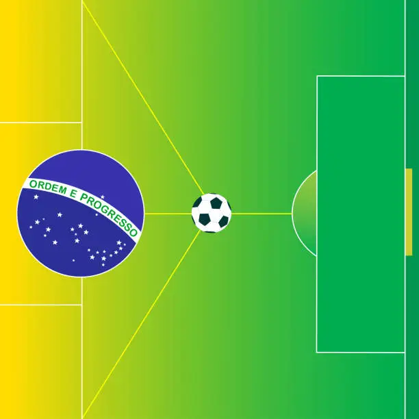 Vector illustration of Brazilian football geometry