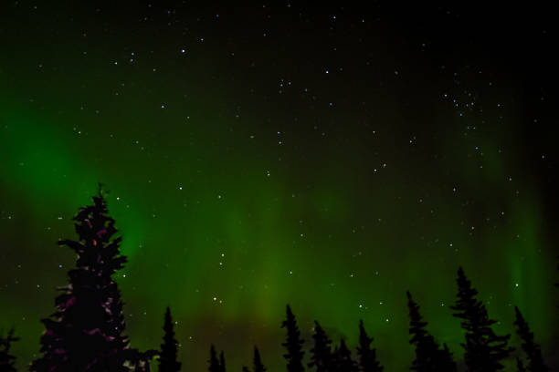 Amazing lights dancing in the skies of Alaska from the Aurora Borealis