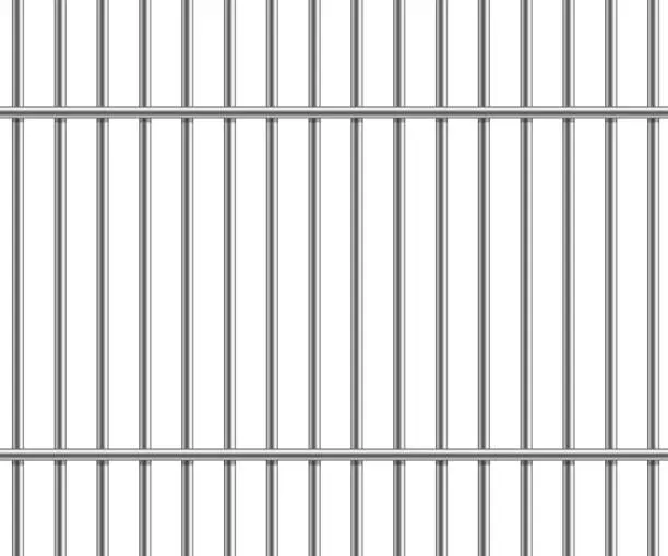 Vector illustration of Prison metal bars vector illustration