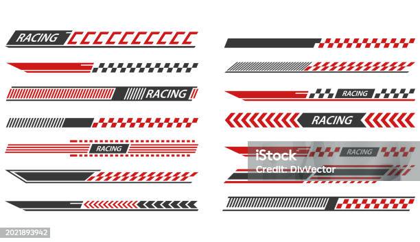 Detailed Racing Stripe Pattern Sports Racing Stripes Vector Set Stock Illustration - Download Image ...