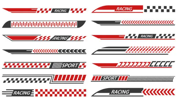 Vector illustration of Vector stripe for sports car