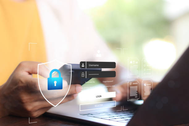 istock Cyber security and Security password login online concept Hands typing and entering username and password of social media, log in with smartphone to an online bank account, data protection hacker 2021936824