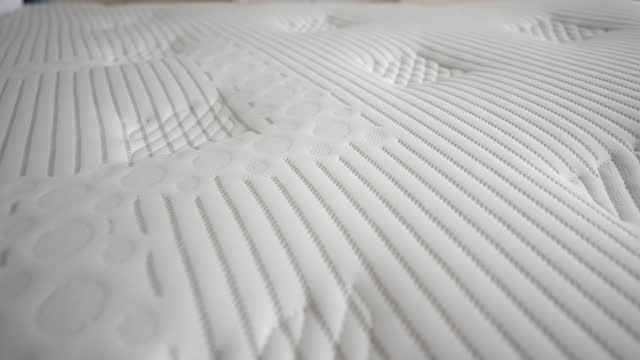 Background of comfortable mattress, top view