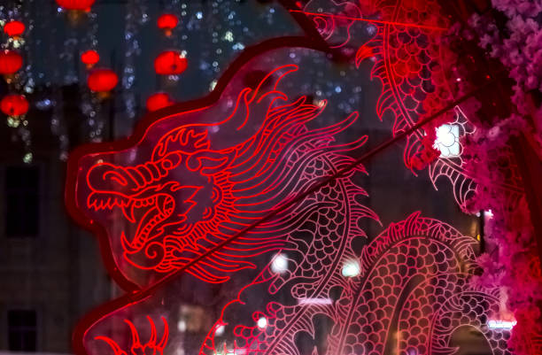 Chinese Year of the Dragon Spring Festival decorations