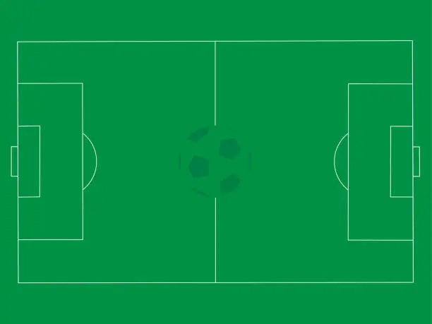 Vector illustration of Football field