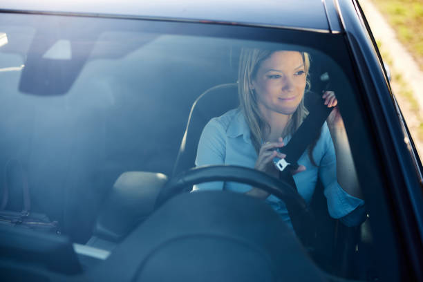 istock Fastening seatbelt before business trip! 2022081845