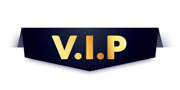 Luxury Black Banner With Text V.I.P.