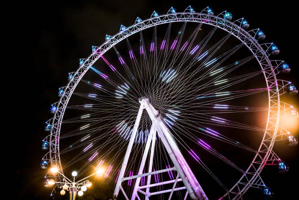 istock The smiling Ferris wheel in the night sky 2022107954