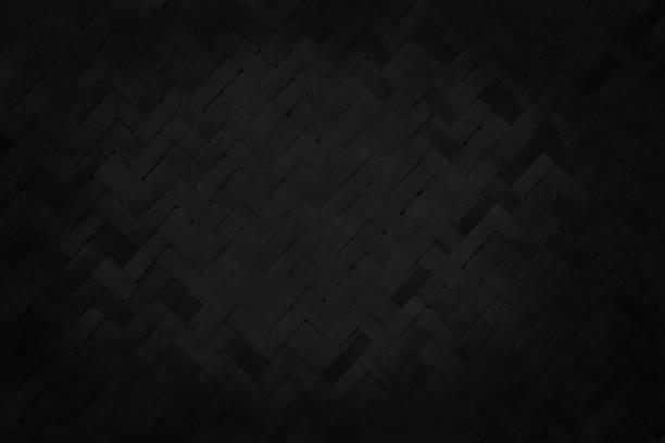 istock Old black bamboo weave texture background, pattern of woven rattan mat in vintage style. 2022112238
