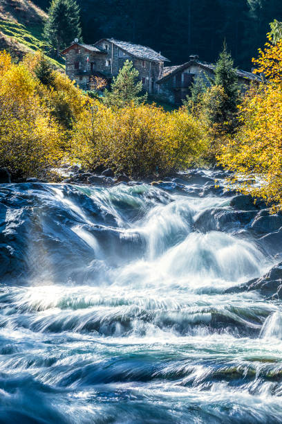 Valtellina Orobie Park, the autumn stream