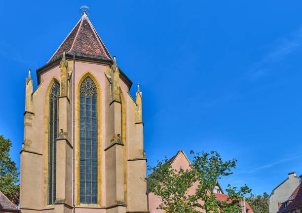 Colmar, France, detail of the facade of of the St. Matthieu churcu