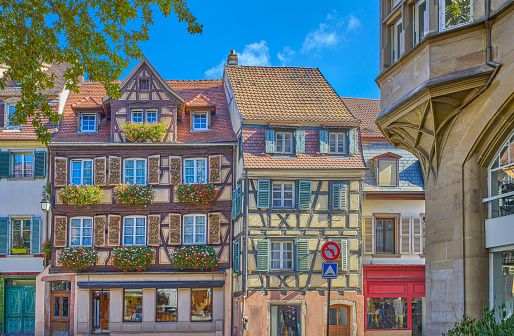 Colmar, France, the colorful half timbered house of the old town
