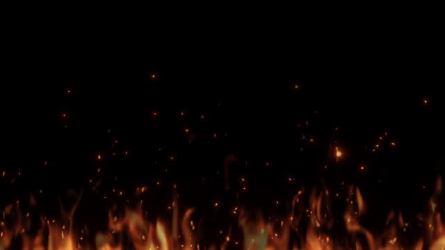 Fire Flames burning. 4K motion background. 3d rendering. 4k  animation Seamless loop.