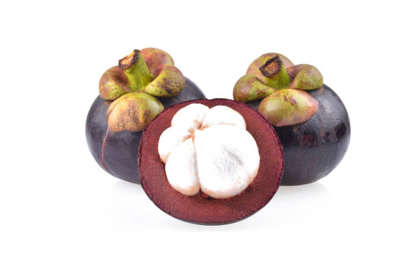istock Mangosteen isolated on white background. 2022174705