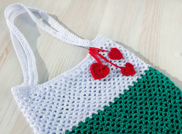 istock Women's bag made of polyester cord. 2022203683
