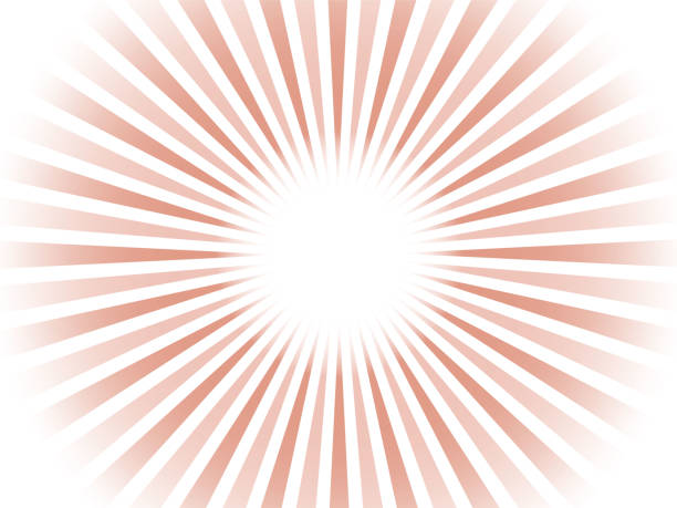 istock Concentrated line background material of slightly colorful shining sun rays image_red 2022206321