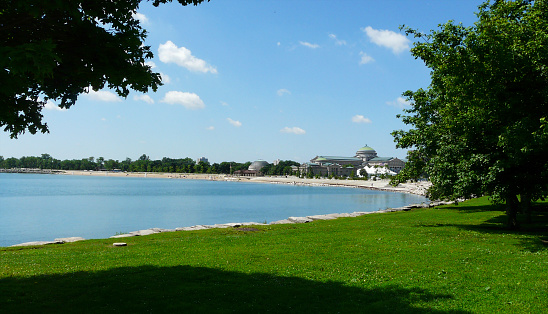 Beach in Chicago, Lake Michigan, Illinois, United States