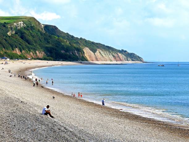 Landscape photograph of Exmouth beach in Devon, UK.