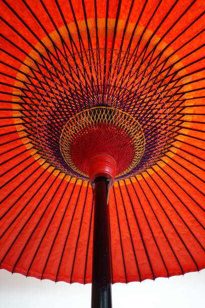 Bamboo structure of handmade umbrella from far east
