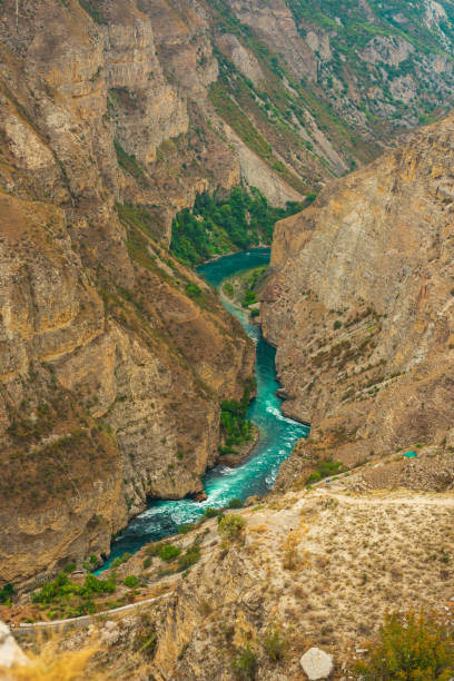 istock Mountain river flowing along the bottom of a deep canyon 2022274541