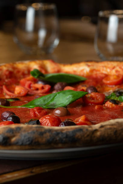 istock Marinara pizza with black olives 2022342210