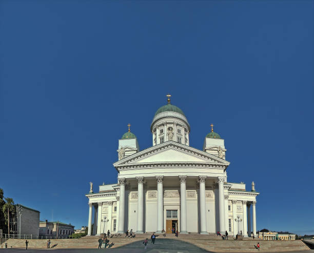Tuomiokirkko cathedral Helsinki. Finland - a huge white cathedral in the middle of the city