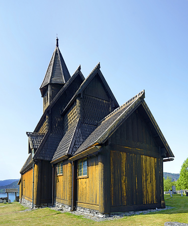 Urnes Stavkirke, the oldest church in Norway, UNESCO World Heritage Site - a wonderful old wooden church on the shore of the fjord