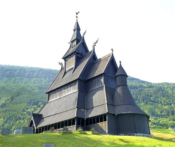 The Vågan Church, also known as the Lofoten Cathedral in the village of Kabelvag, Austvagoy, Lofoten, Norway.