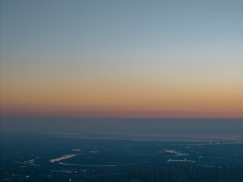 Aerial Photo stock of Cities at Dawn