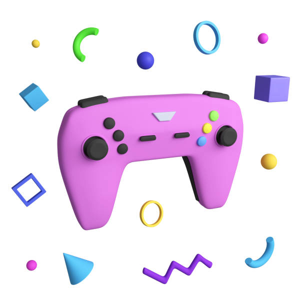 istock 3d pink gamepad, entertainment gaming symbol. 3d rendering 2022395072