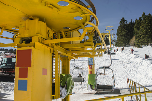 View of a cable car.