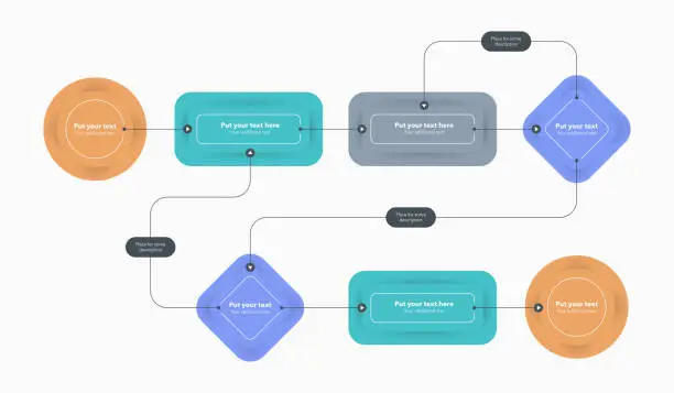 Free flow chart flow chart Illustrations & Vectors | Templates, Icons ...