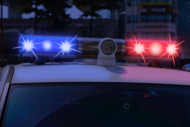 istock Police car in South Korea 2022432394