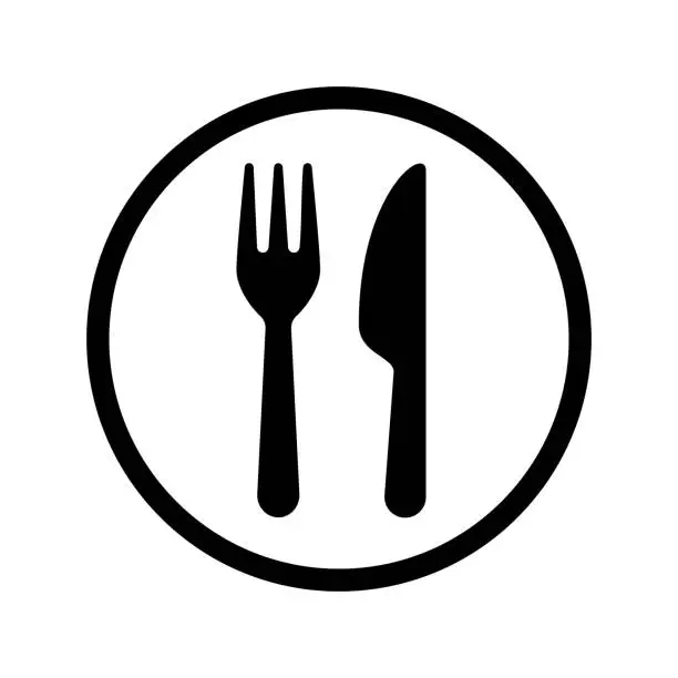 Vector illustration of Fork and knife icon