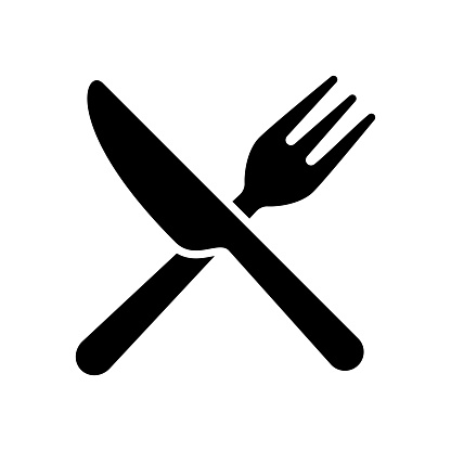 Vector crossed fork and knife