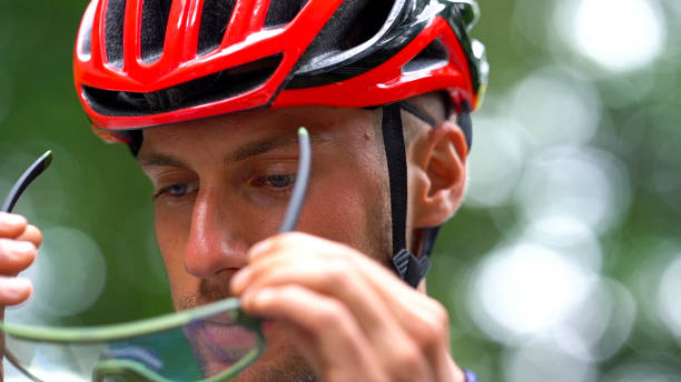 Bicycle racing cyclist portrait
