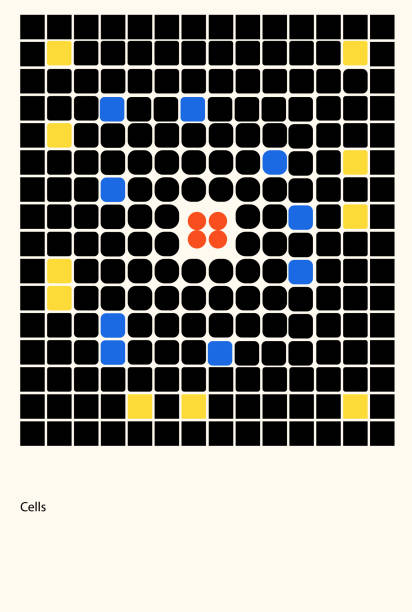 istock Abstract colorful circles in grid formation with text about the fundamental role of cells in life. Modern aesthetics, minimalist art 2022509273