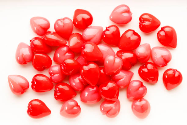 Red heart symbol with white outline in black