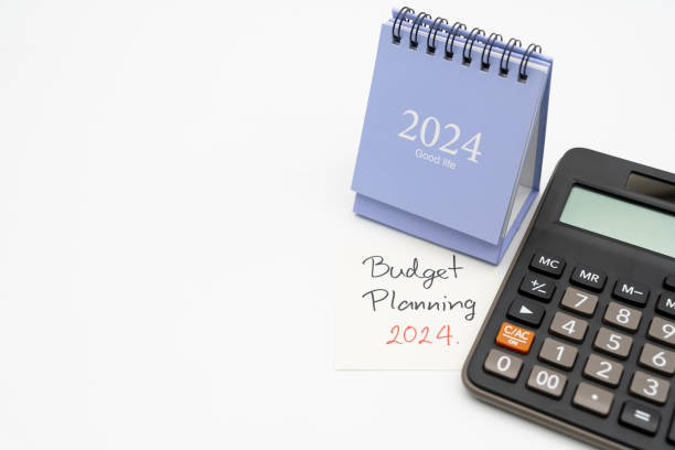 istock Budget planning concept. isolated on white background. 2022523047
