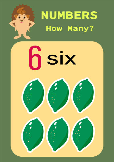 Numbers.Digital card with the image of fruits. Counting game for children. Mathematics worksheet for preschoolers. Numbers.Digital card with the image of fruits. Counting game for children. Mathematics worksheet for preschoolers. chandler strawberry stock illustrations