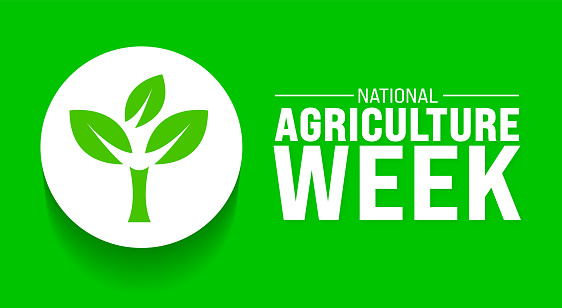 March is National Agriculture Week background template.