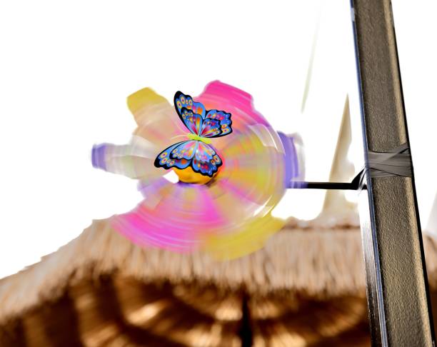 Outdoor colorful rainbow windmill pinwheel