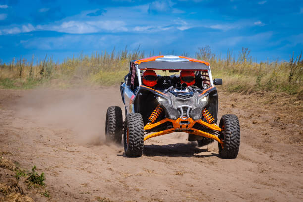 istock Buggy extreme riding in sandy track. UTV, 4x4, rally 2022624650