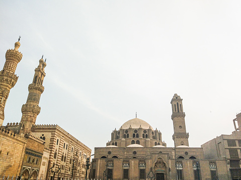 Wide View for Al-Azhar Mosque, with Mohammed Bey Abu Al-Dhahab Mosque - dating back to the 14th, 15th, and 16th centuries