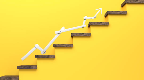 istock abstract business symbol with stairs - 3D Illustration 2022630903