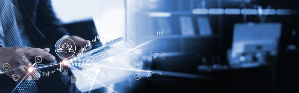 istock HR Human resources, Team building concept. Businessman using digital tablet with structure of HR - Human resources plan and strategy. Management and recruitment. Social network, teamwork, corporate business 2022660993