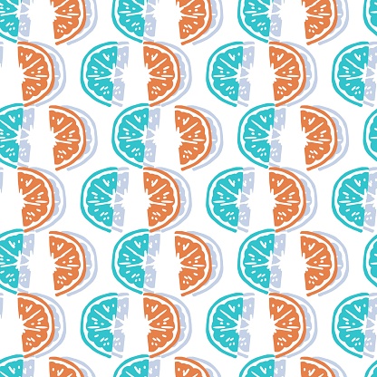 Tropical Zesty Splash Vector Seamless Pattern can be use for background and apparel design